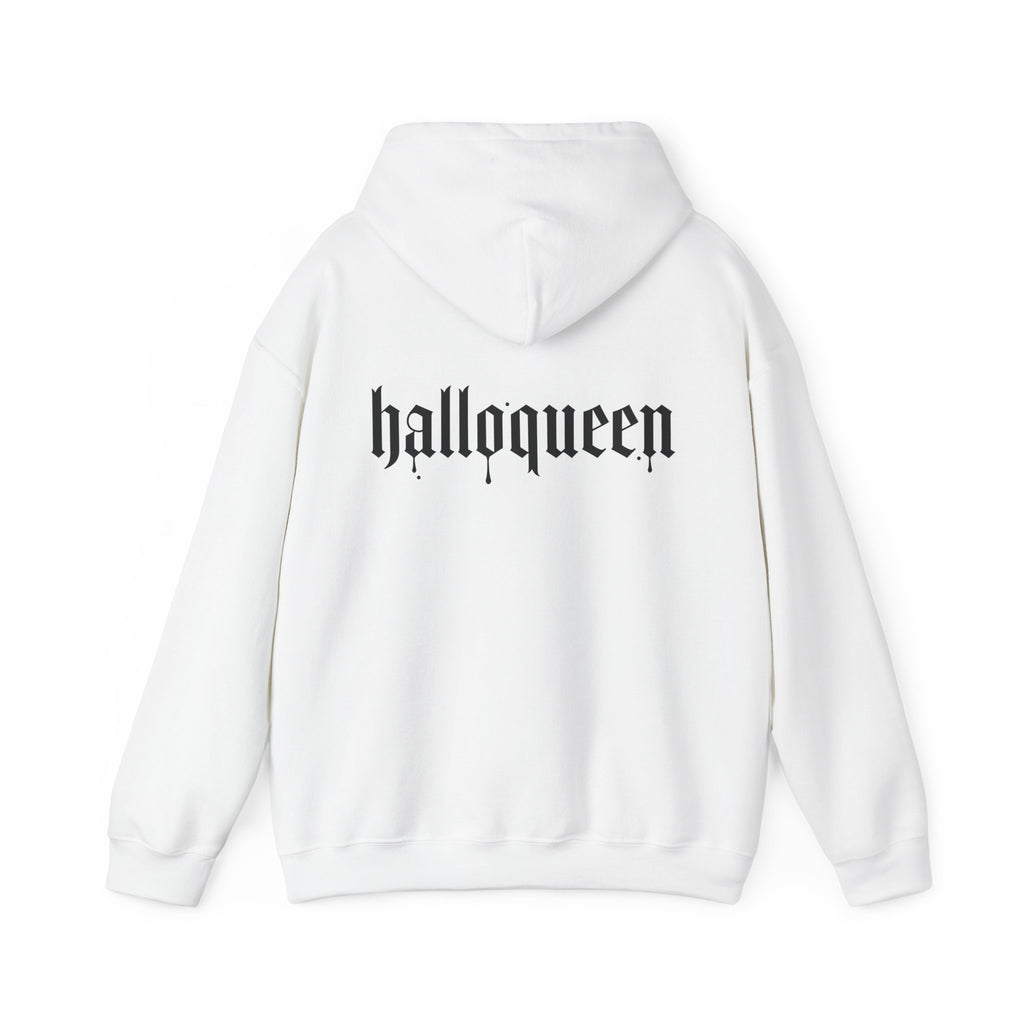 Ghostly Halloqueen Hoodie - Unisex Sweatshirt for Halloween Lovers, Cozy Fall Apparel, Spooky Season Gift, Cute Halloween Sweatshirt