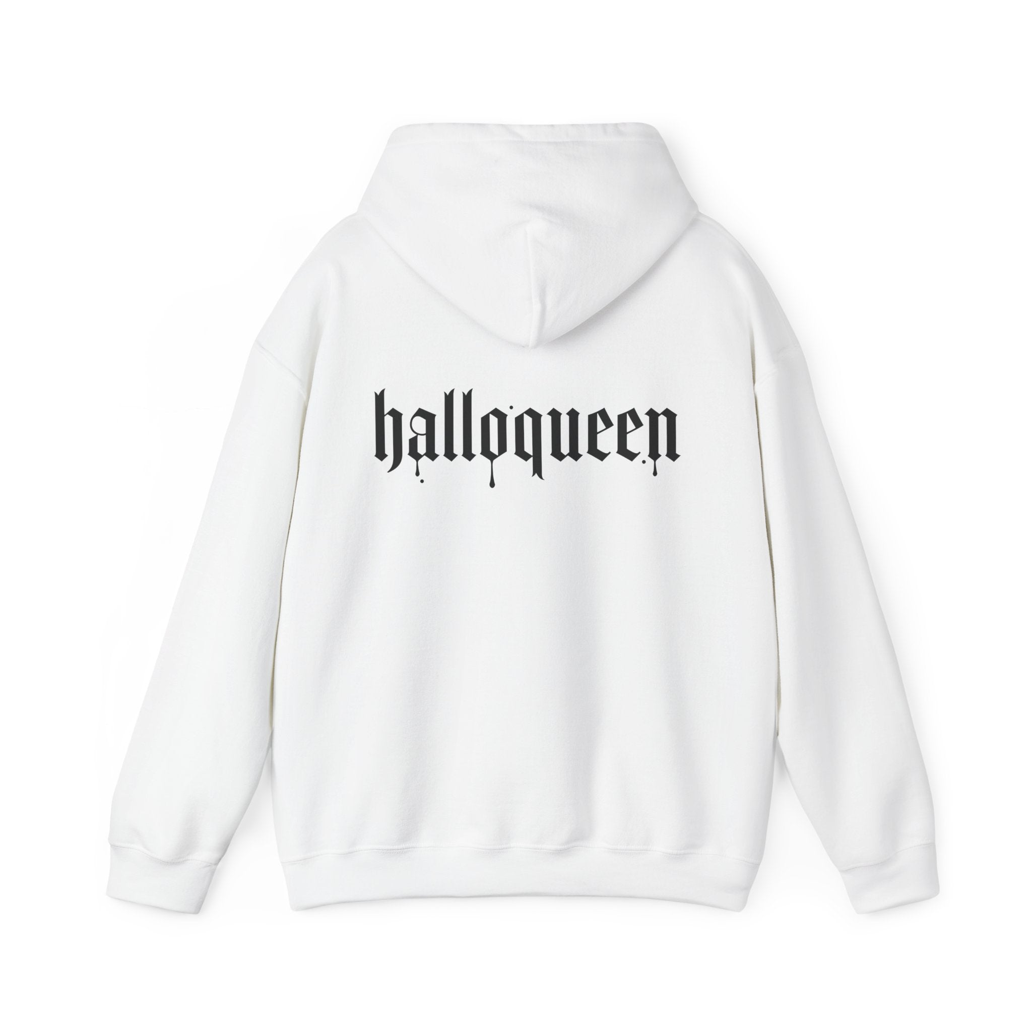 Ghostly Halloqueen Hoodie - Unisex Sweatshirt for Halloween Lovers, Cozy Fall Apparel, Spooky Season Gift, Cute Halloween Sweatshirt