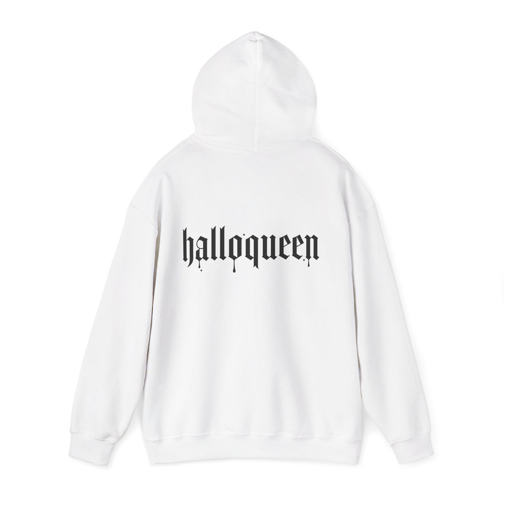 Ghostly Halloqueen Hoodie - Unisex Sweatshirt for Halloween Lovers, Cozy Fall Apparel, Spooky Season Gift, Cute Halloween Sweatshirt