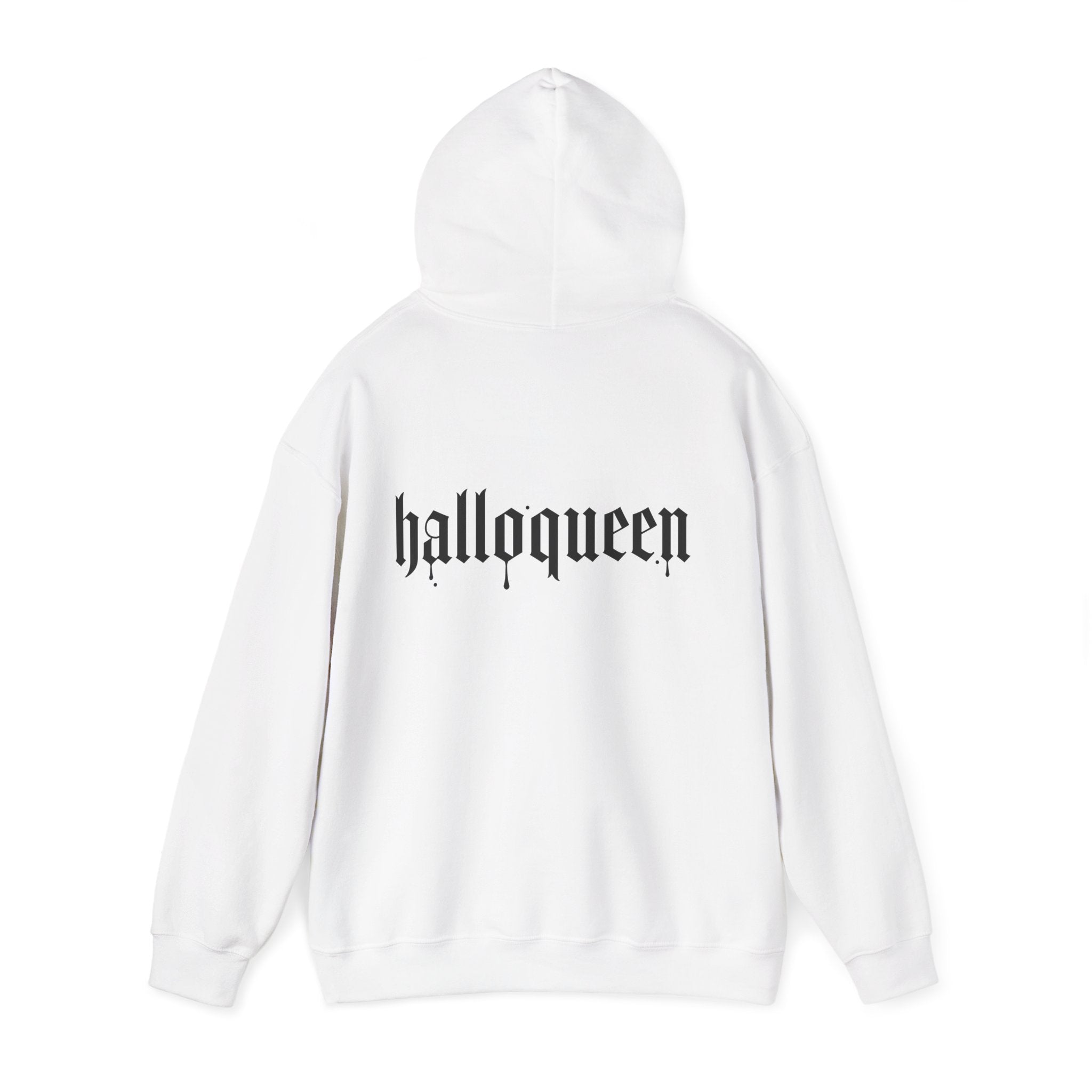 Ghostly Halloqueen Hoodie - Unisex Sweatshirt for Halloween Lovers, Cozy Fall Apparel, Spooky Season Gift, Cute Halloween Sweatshirt